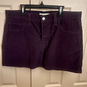 Levi's Dark Purple Corduroy Mini Skirt